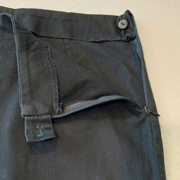 Barbara Lesser Fibers Black Capri Pants w/Beaded Leg Hem Womens Size 10 - Picture 6 of 9